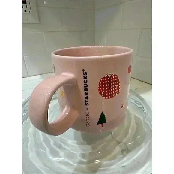 Starbucks Pink Ceramic Mug 12oz Fall Sweater Weather Drink Cup. - Picture 5 of 13